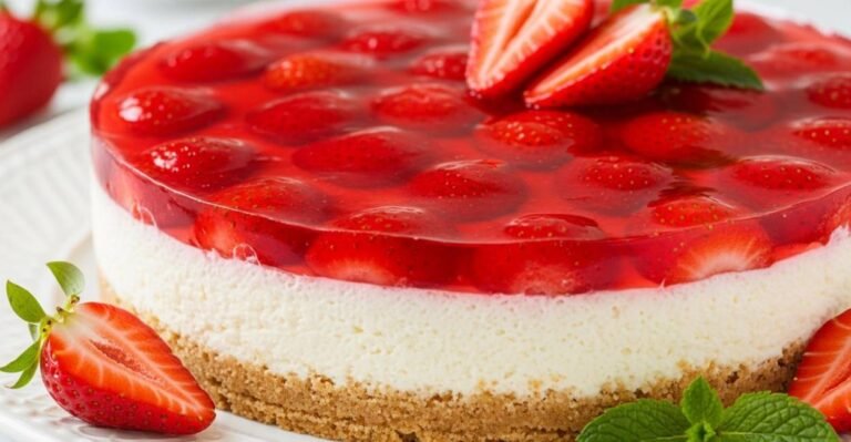 Cheesecake com Geleia de Morango