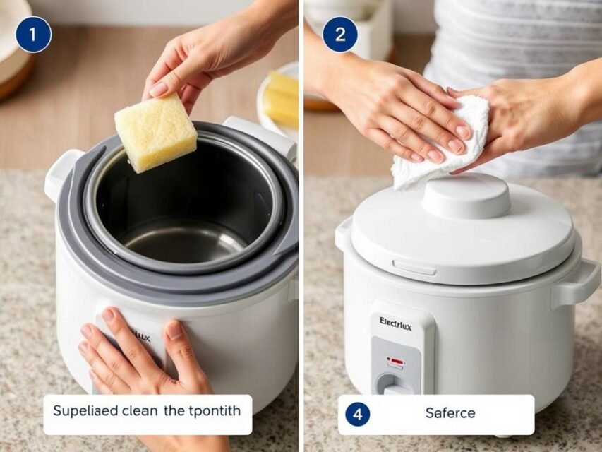 Processo de limpeza e manutenção da Panela de Arroz Electrolux Processo de limpeza e manutenção da Panela de Arroz Electrolux