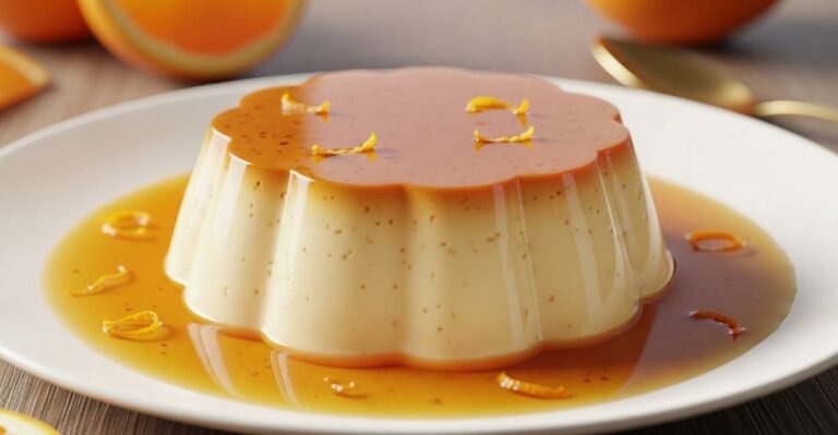Pudim de Leite Condensado com Calda de Laranja