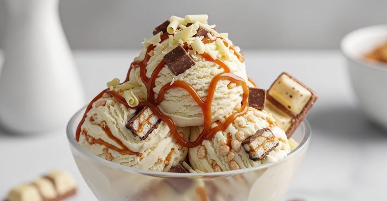 Sorvete de Chokito Branco Cremoso: Surpreenda-se com essa Delícia Gelada! 1 Sorvete de Chokito Branco