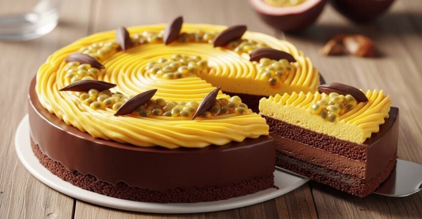 Torta de Maracujá com Chocolate: Sobremesa Irresistível do Receita Escrita 2 Torta de Maracuja