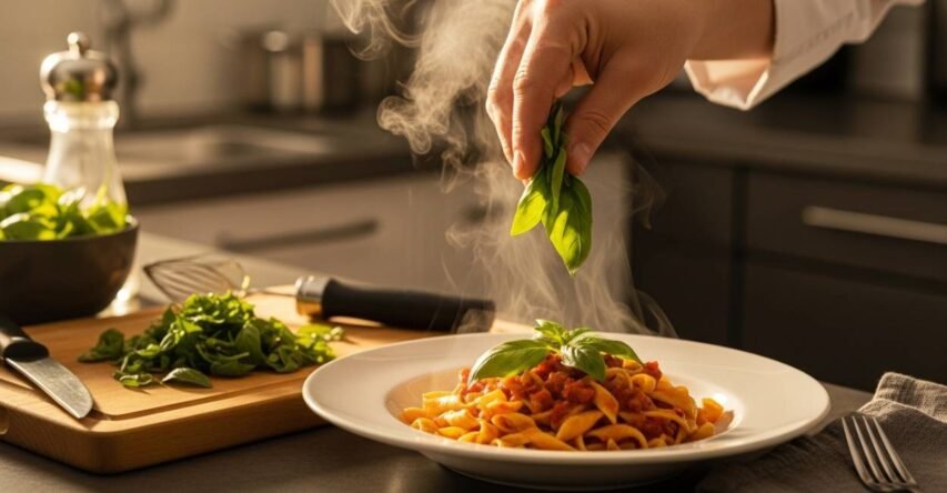 Você Sabe Como Transformar Manjericão Fresco em Receitas Incríveis? 2 majericao fresco no macarrao