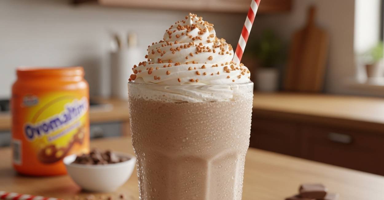 Milk Shake de Ovomaltine Cremoso: A Tentação Gelada Que Você Precisa Provar 1 milk shke ovomaltine