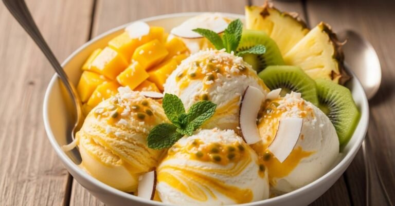 Sorvete Caseiro Tropical: Refrescância e Sabor em Cada Colherada 1 SORVETE TROPICAL 01