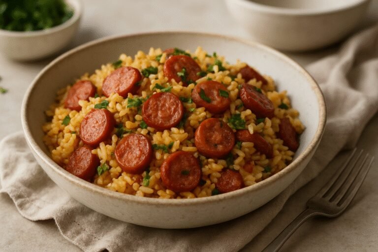 Arroz com linguiça: receita fácil para um jantar saboroso 3 Delicioso Arroz com Linguiça: Uma Receita para Agradar a Todos!