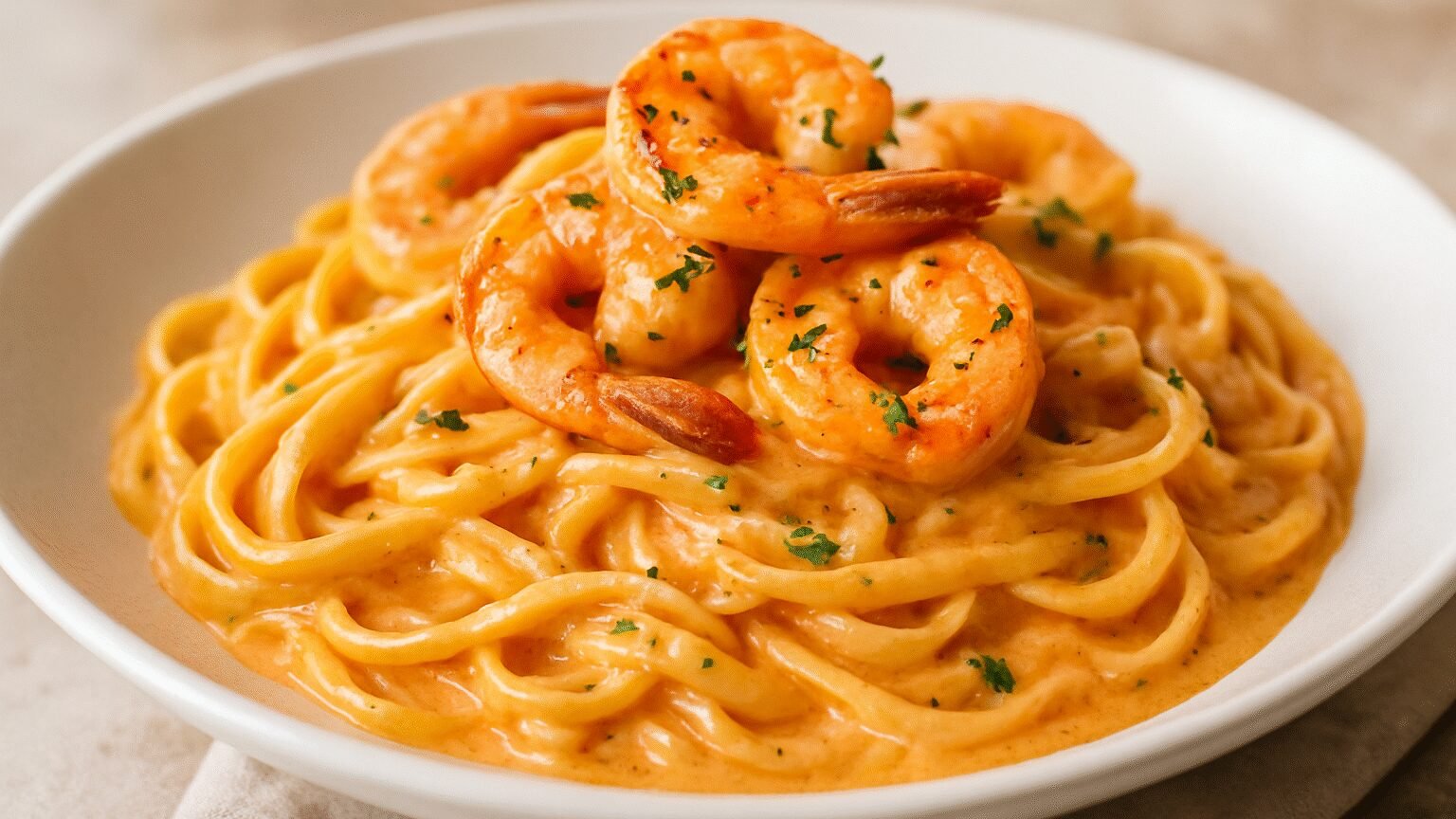 Massa Cremosa com Molho de Camarão: Uma Explosão de Sabores!