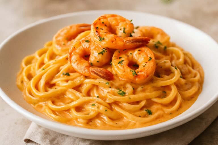 Massa Cremosa com Molho de Camarão: Uma Explosão de Sabores!