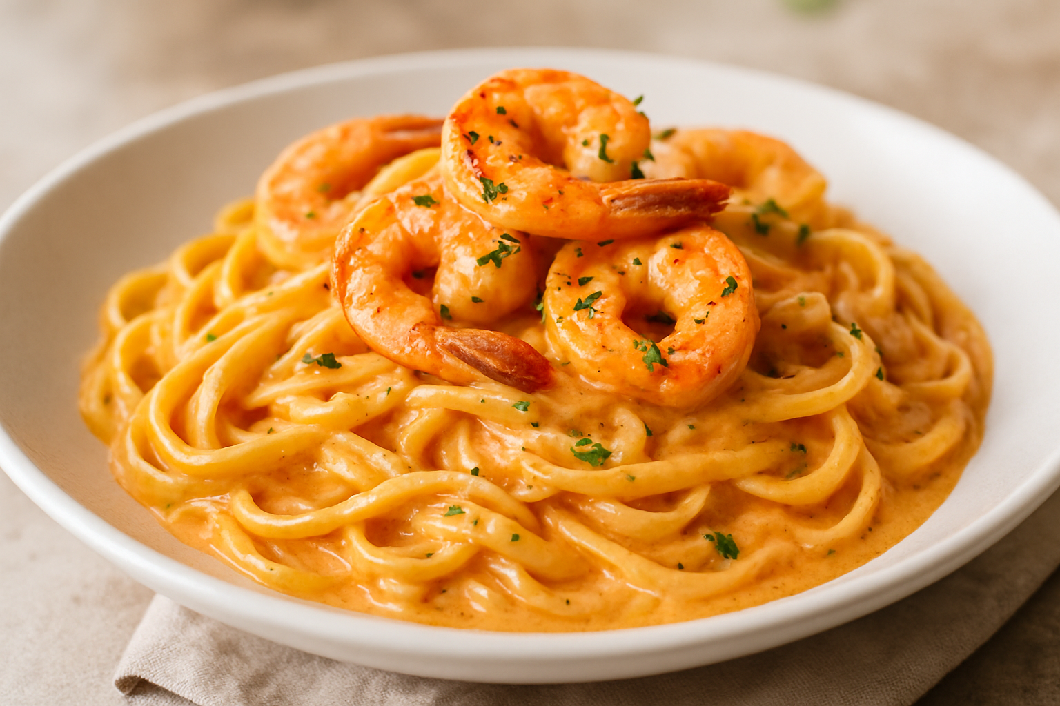 Massa Cremosa com Molho de Camarão: Uma Explosão de Sabores!