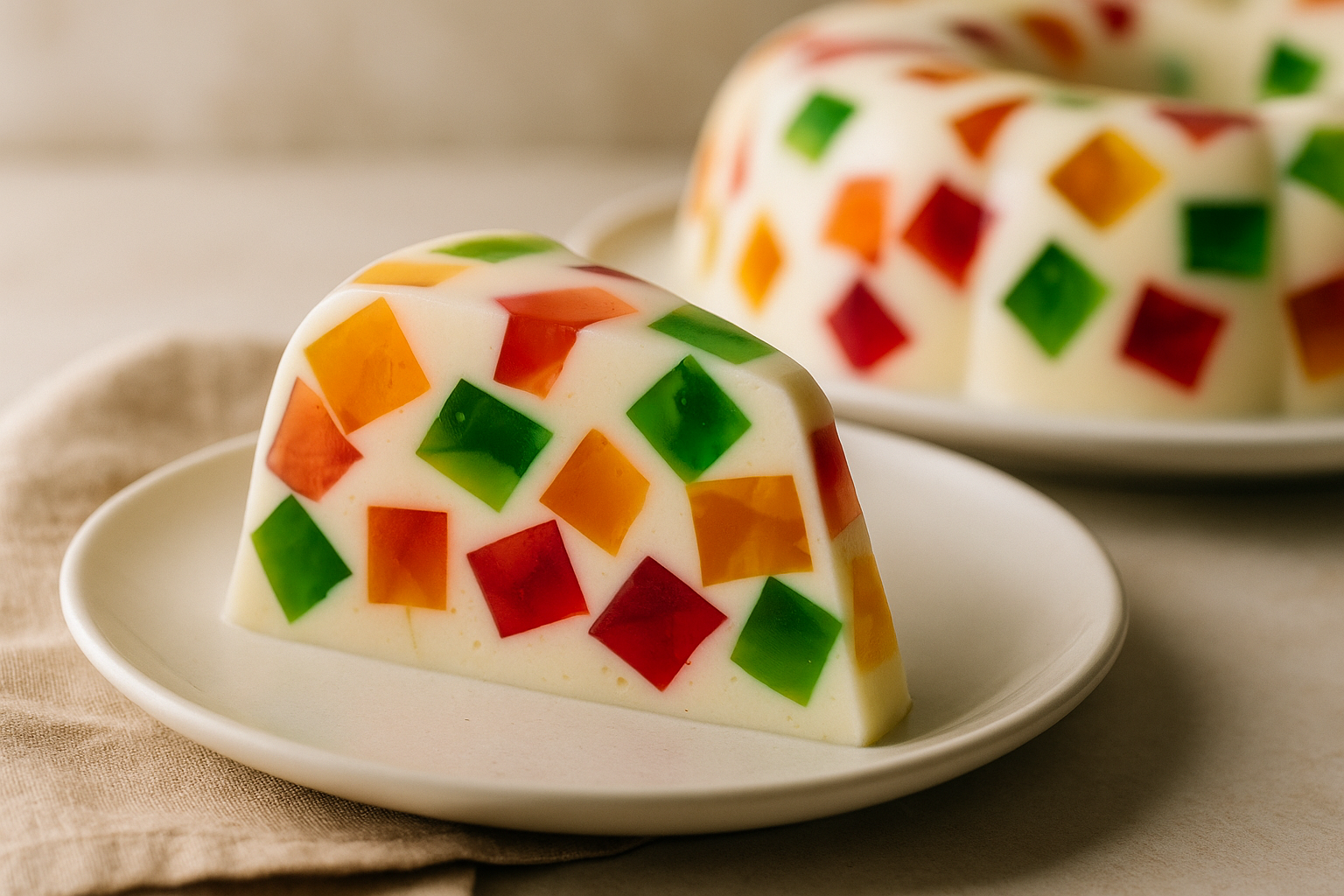 Mosaico de gelatina: a sobremesa que encanta festas