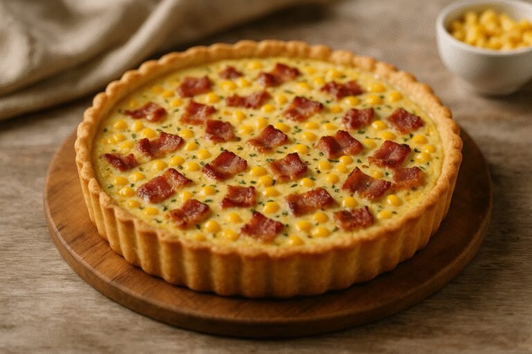Quiche de bacon e milho: sabor e praticidade na cozinha