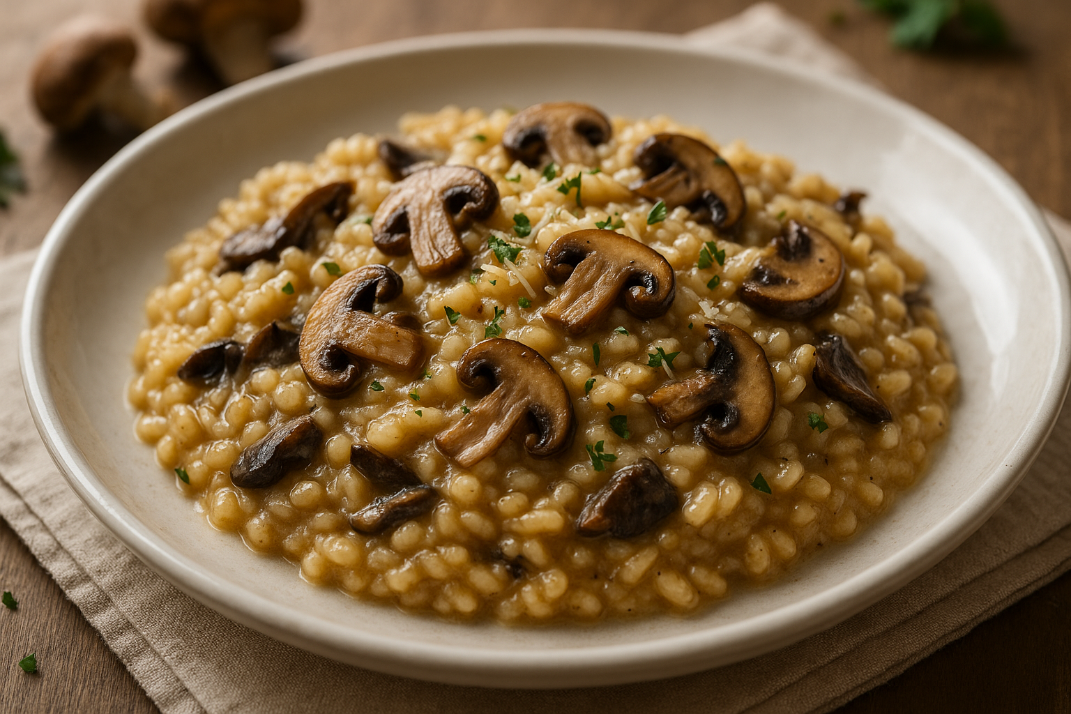 Risoto Cremoso de Funghi: Um Sabor que Encanta!