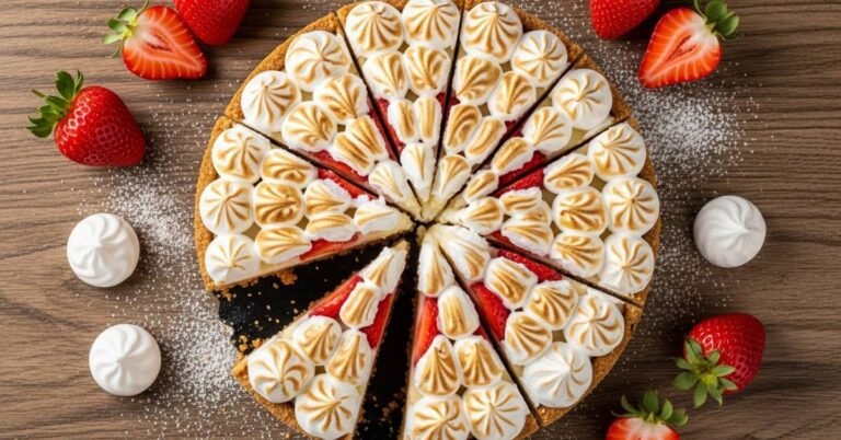 Torta de Morango com Suspiro