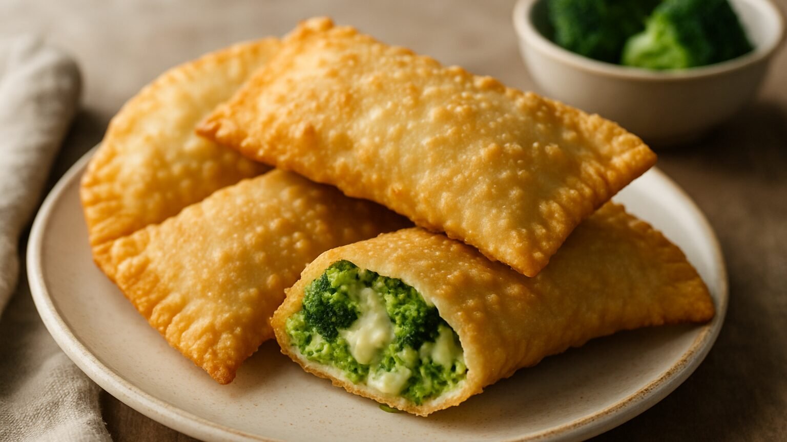Aprenda a fazer pastel frito de brócolis e queijo 2 Aprenda a fazer pastel frito de brócolis e queijo