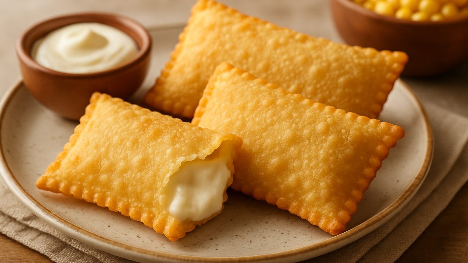 Aprenda a fazer pastel frito de milho com catupiry