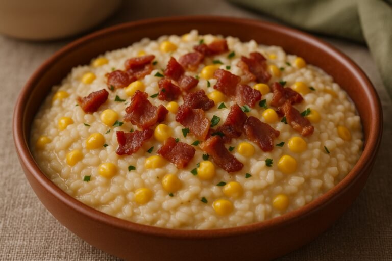 Arroz Cremoso com Milho Verde e Bacon: Uma Delícia Irresistível!