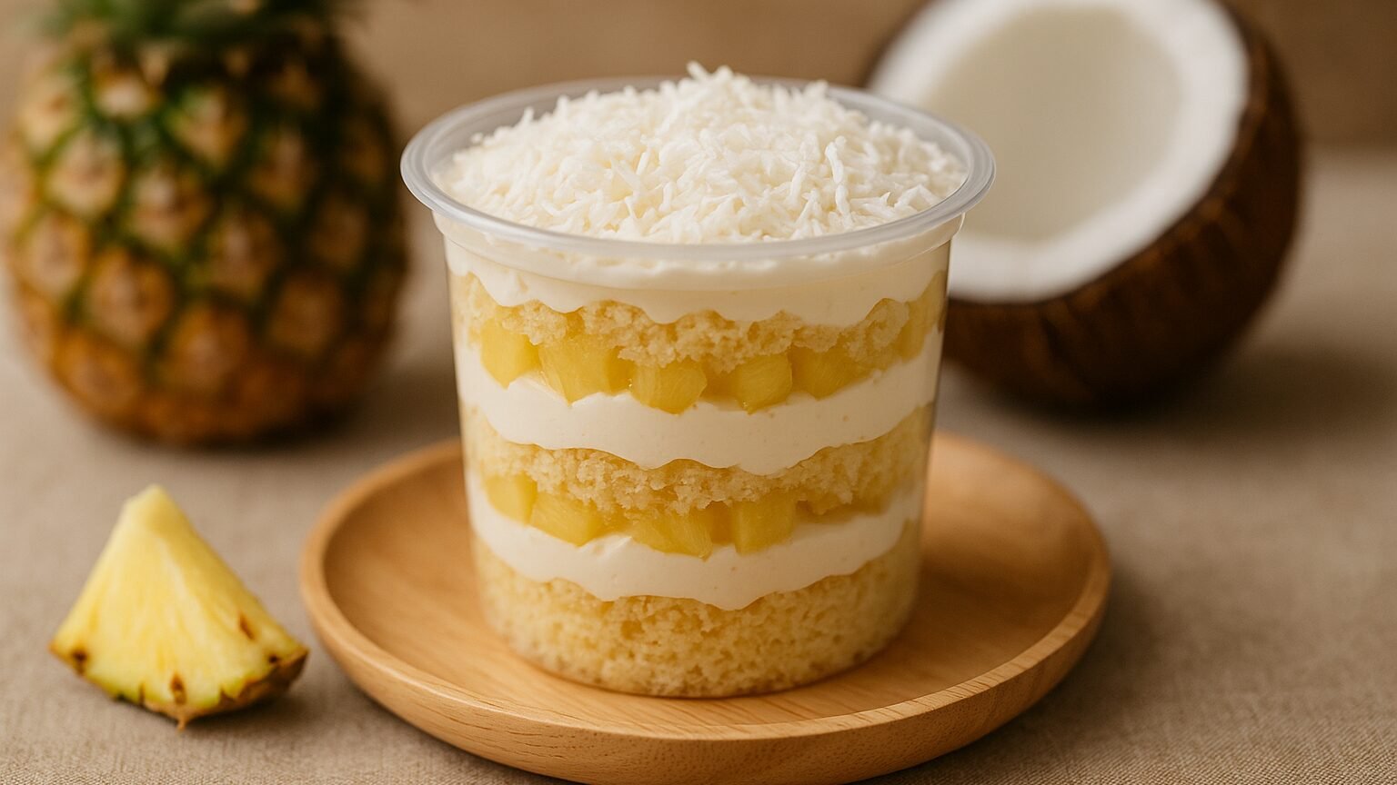 Bolo de Pote de Abacaxi com Coco Gelado: A Delícia Tropical!