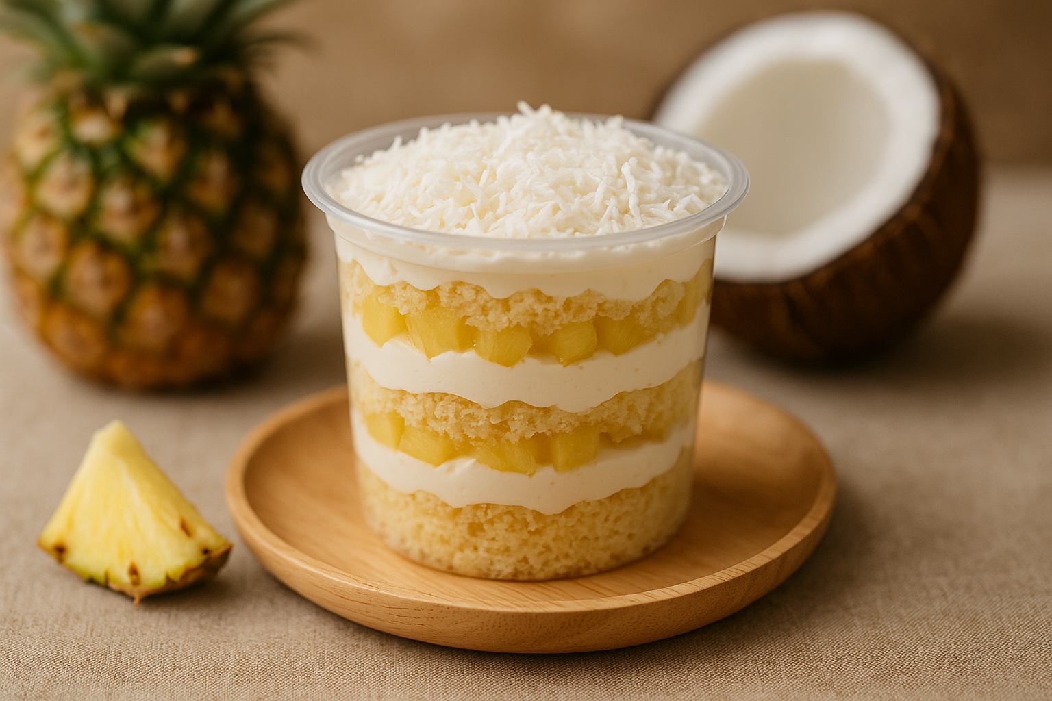 Bolo de Pote de Abacaxi com Coco Gelado: A Delícia Tropical!