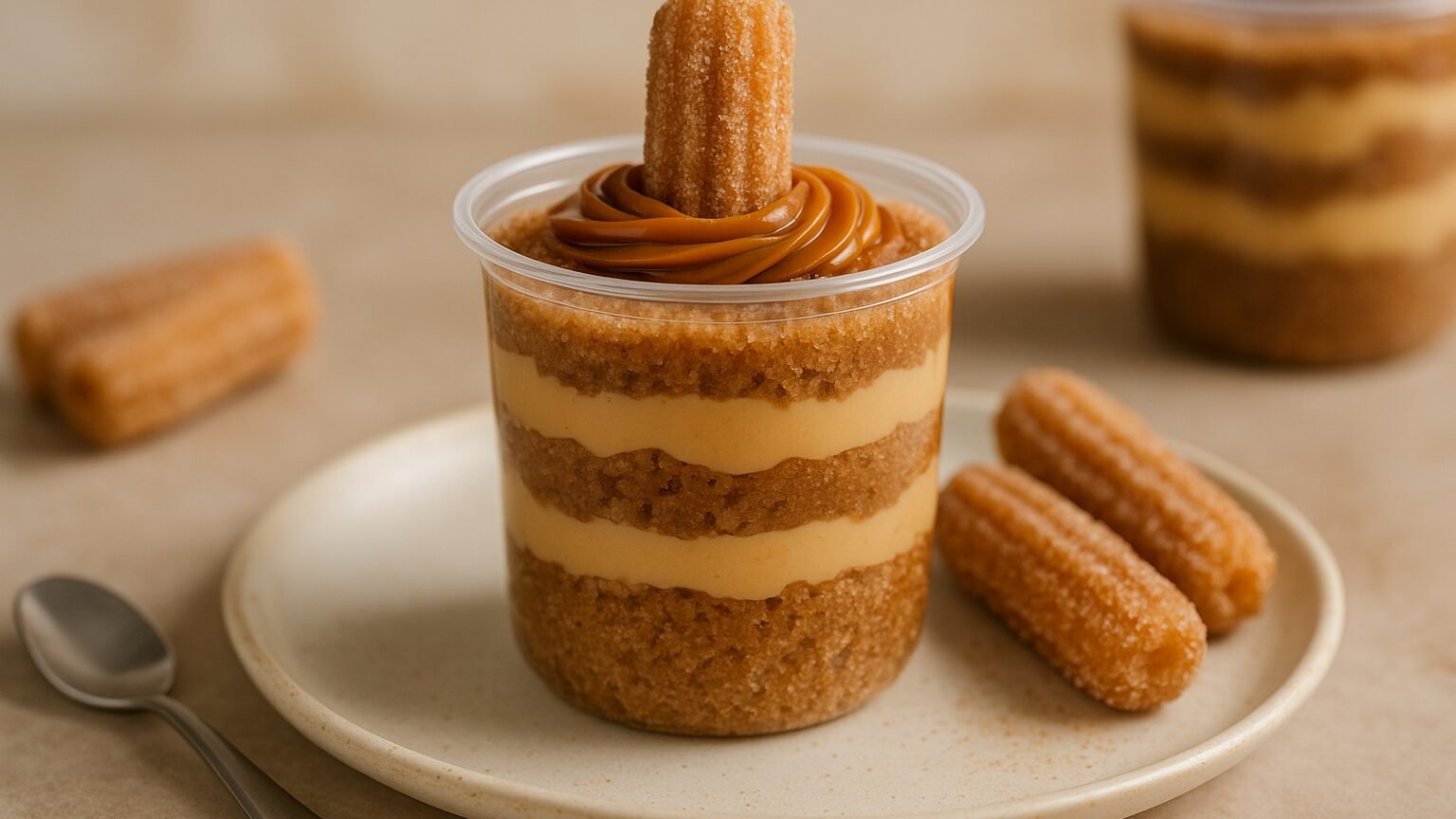 Bolo de Pote de Churros com Doce de Leite: Uma Delícia em Camadas!
