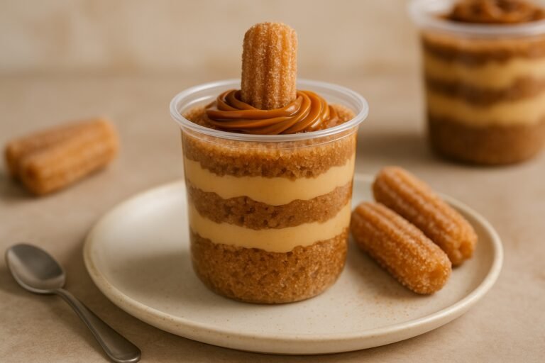 Bolo de Pote de Churros com Doce de Leite: Uma Delícia em Camadas!