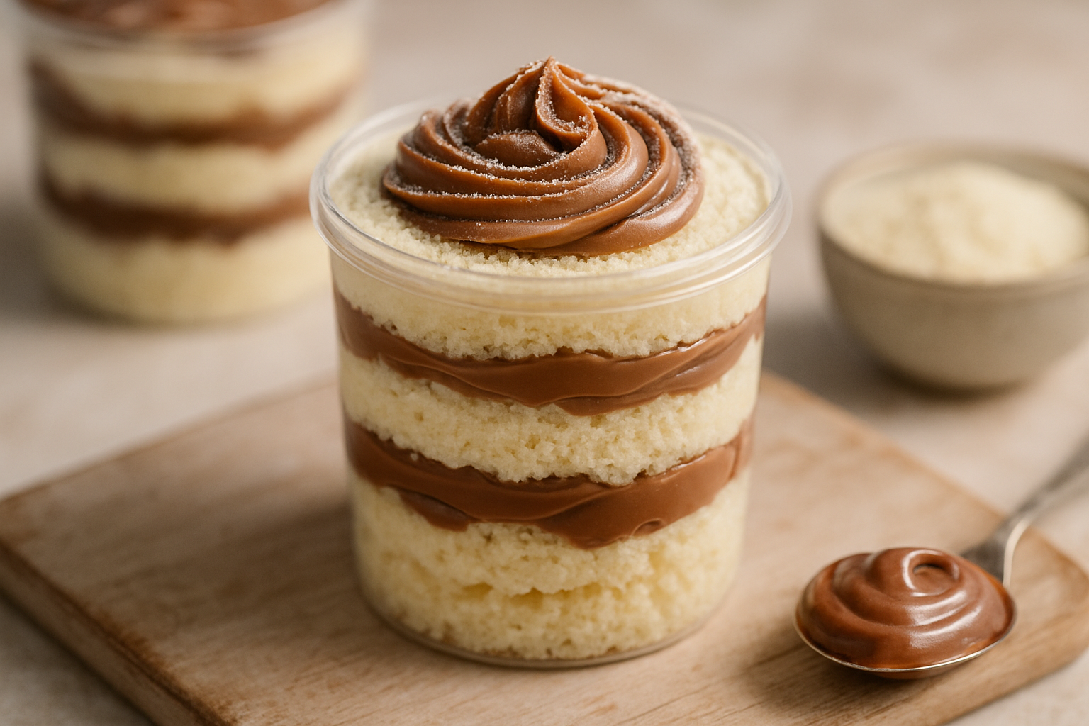 Bolo de Pote de Ninho com Nutella Irresistível