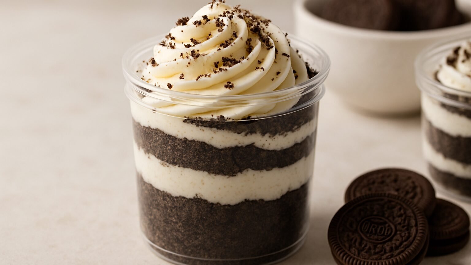 Bolo de Pote de Oreo com Creme Irresistível