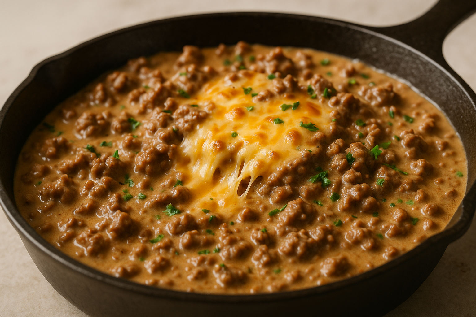 Carne Moída Cremosa com Queijo Derretido: Uma Delícia Irresistível! 1 Carne Moída Cremosa com Queijo Derretido: Uma Delícia Irresistível!