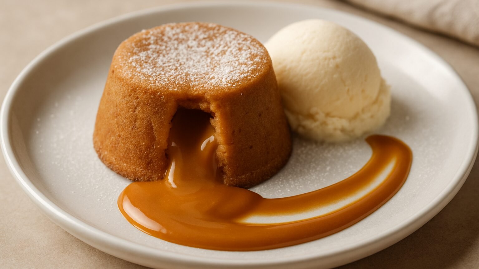 Delicie-se com o Petit Gateau de Doce de Leite Cremoso!