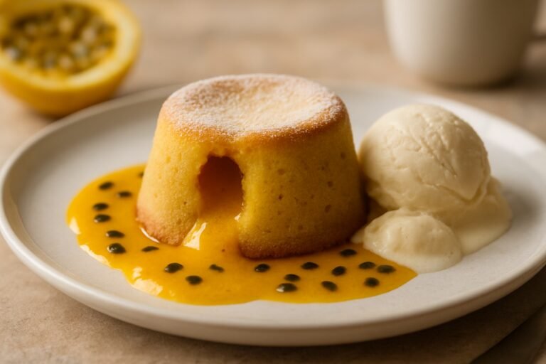 Delicie-se com o Petit Gâteau de Maracujá!