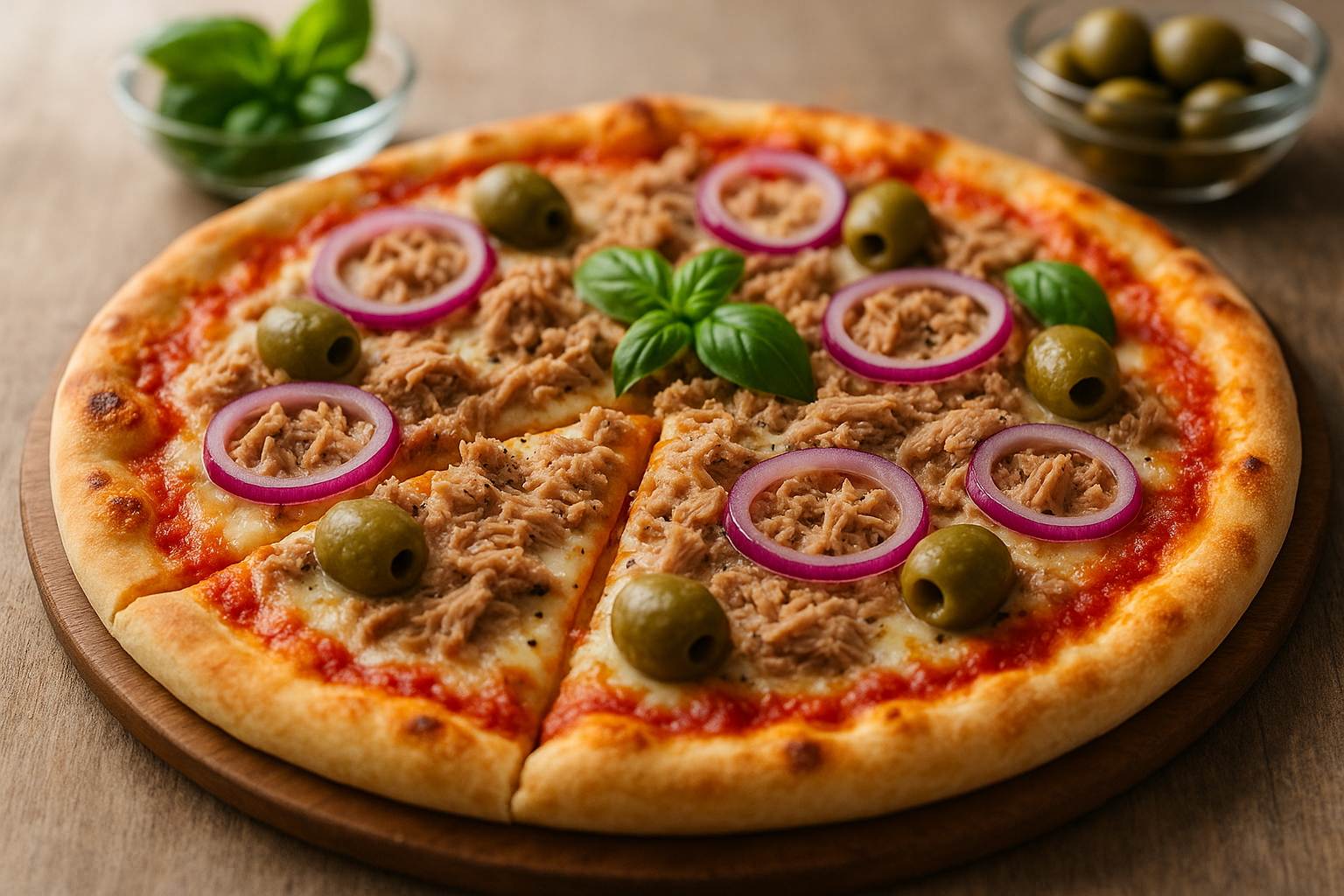 Deliciosa Pizza de Atum: Sabor que Encanta!