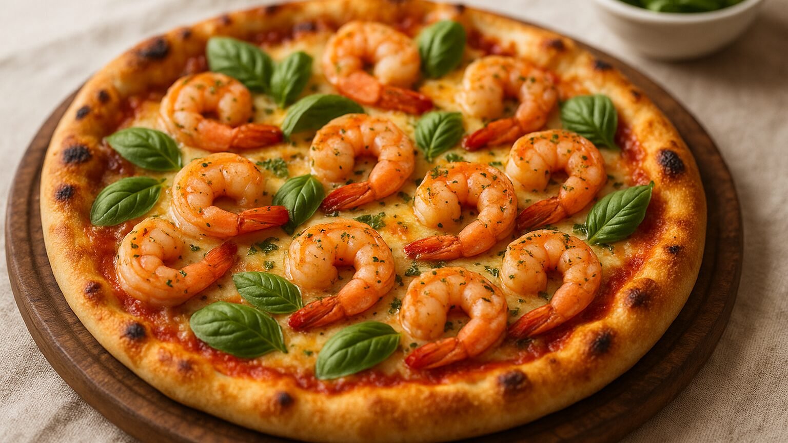 Pizza de camarão pronta em 30 minutos e cheia de sabor 2 Deliciosa Pizza de Camarão: Uma Explosão de Sabores!