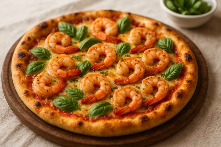 Deliciosa Pizza de Camarão: Uma Explosão de Sabores!