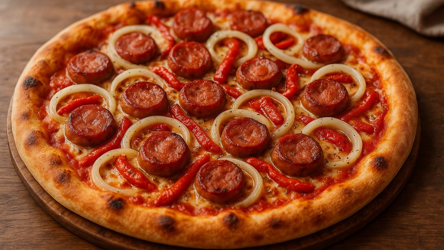 Pizza de linguiça toscana em 30 minutos com queijo borbulhante 2 Deliciosa Pizza de Linguiça Toscana: Uma Explosão de Sabores!