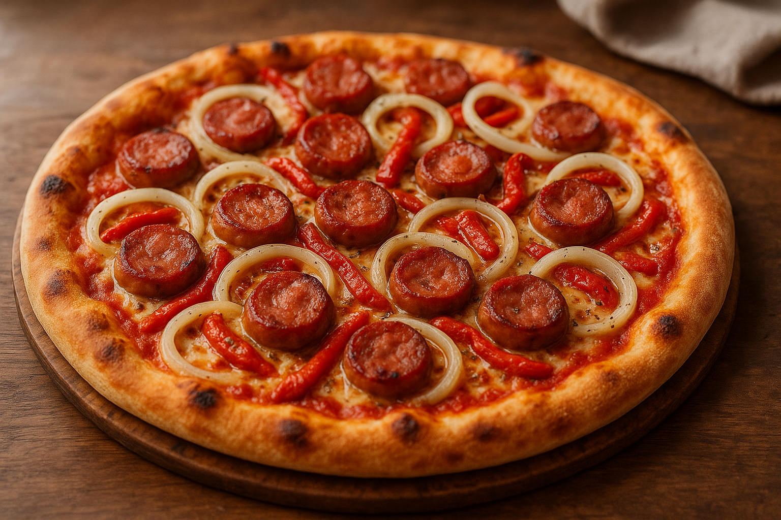 Pizza de linguiça toscana em 30 minutos com queijo borbulhante 1 Deliciosa Pizza de Linguiça Toscana: Uma Explosão de Sabores!