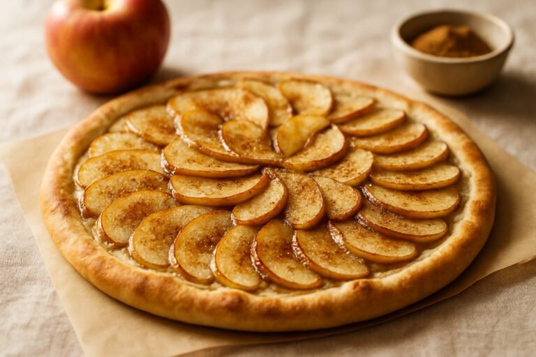 Pizza de maçã com canela pronta em 30 minutos e prática 5 Deliciosa Pizza de Maçã com Canela: Uma Sobremesa Irresistível!