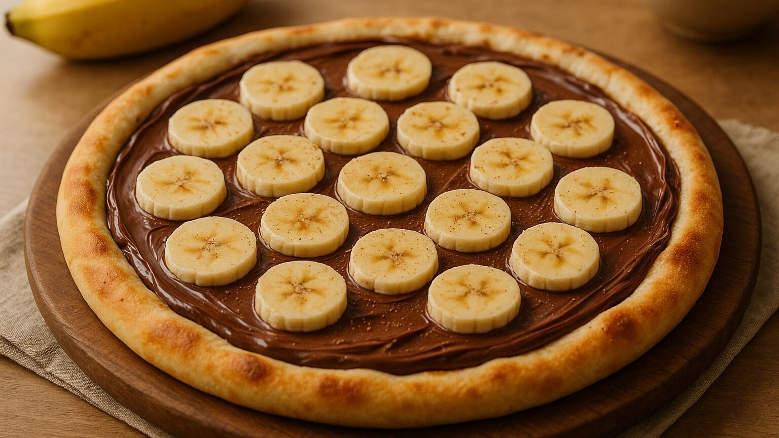 Deliciosa Pizza de Nutella com Banana: A Sobremesa dos Sonhos!