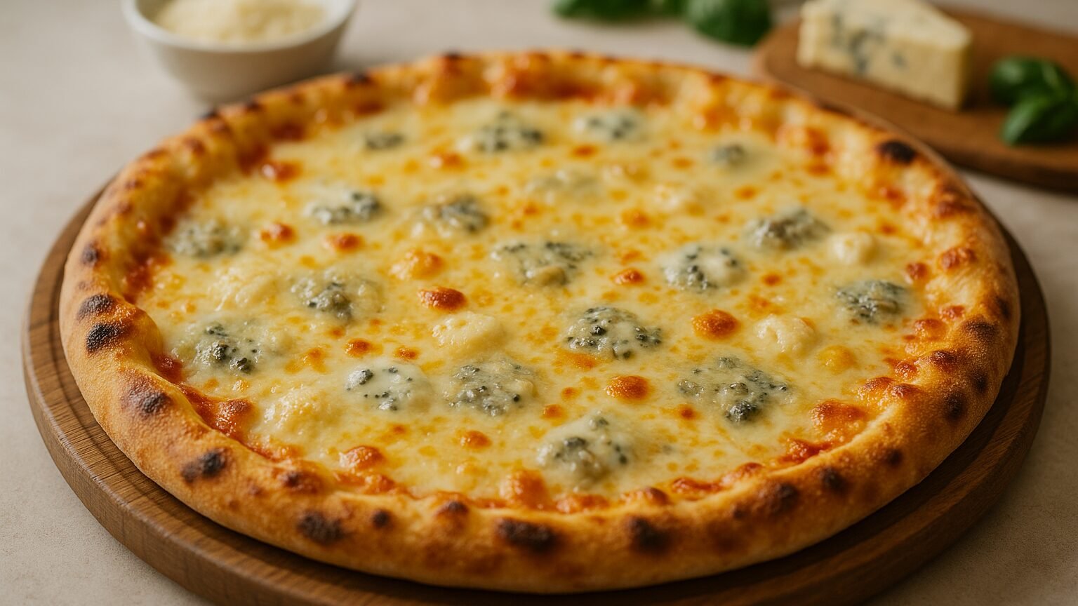 Deliciosa Pizza Quatro Queijos: Um Sabor Irresistível!