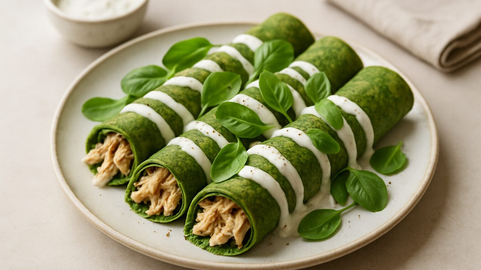 Deliciosas Panquecas de Espinafre com Frango 2 Deliciosas Panquecas de Espinafre com Frango