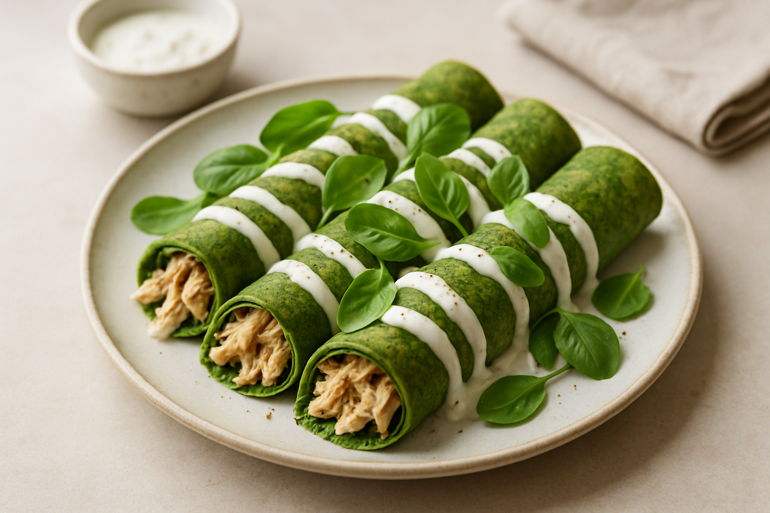 Deliciosas Panquecas de Espinafre com Frango 1 Deliciosas Panquecas de Espinafre com Frango