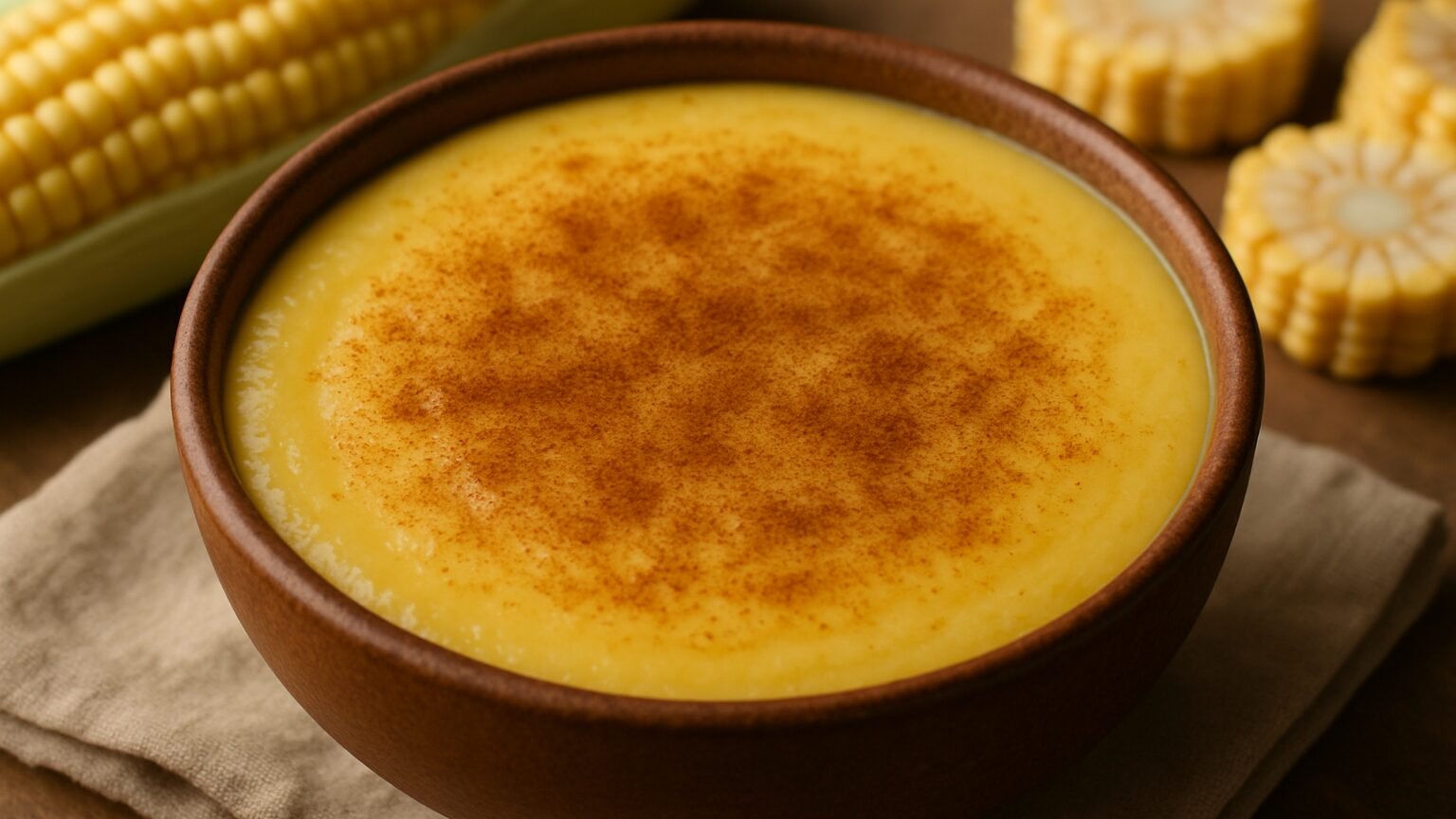 Delicioso Curau de Milho Verde Tradicional Cremoso