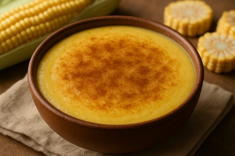 Delicioso Curau de Milho Verde Tradicional Cremoso