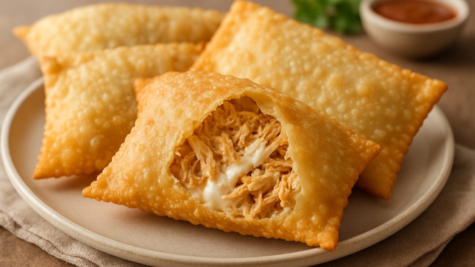 Pastel frito de frango com catupiry em 30 minutos 2 Delicioso Pastel Frito de Frango com Catupiry