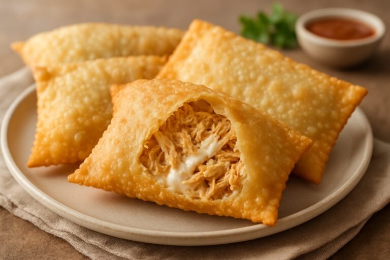 Delicioso Pastel Frito de Frango com Catupiry