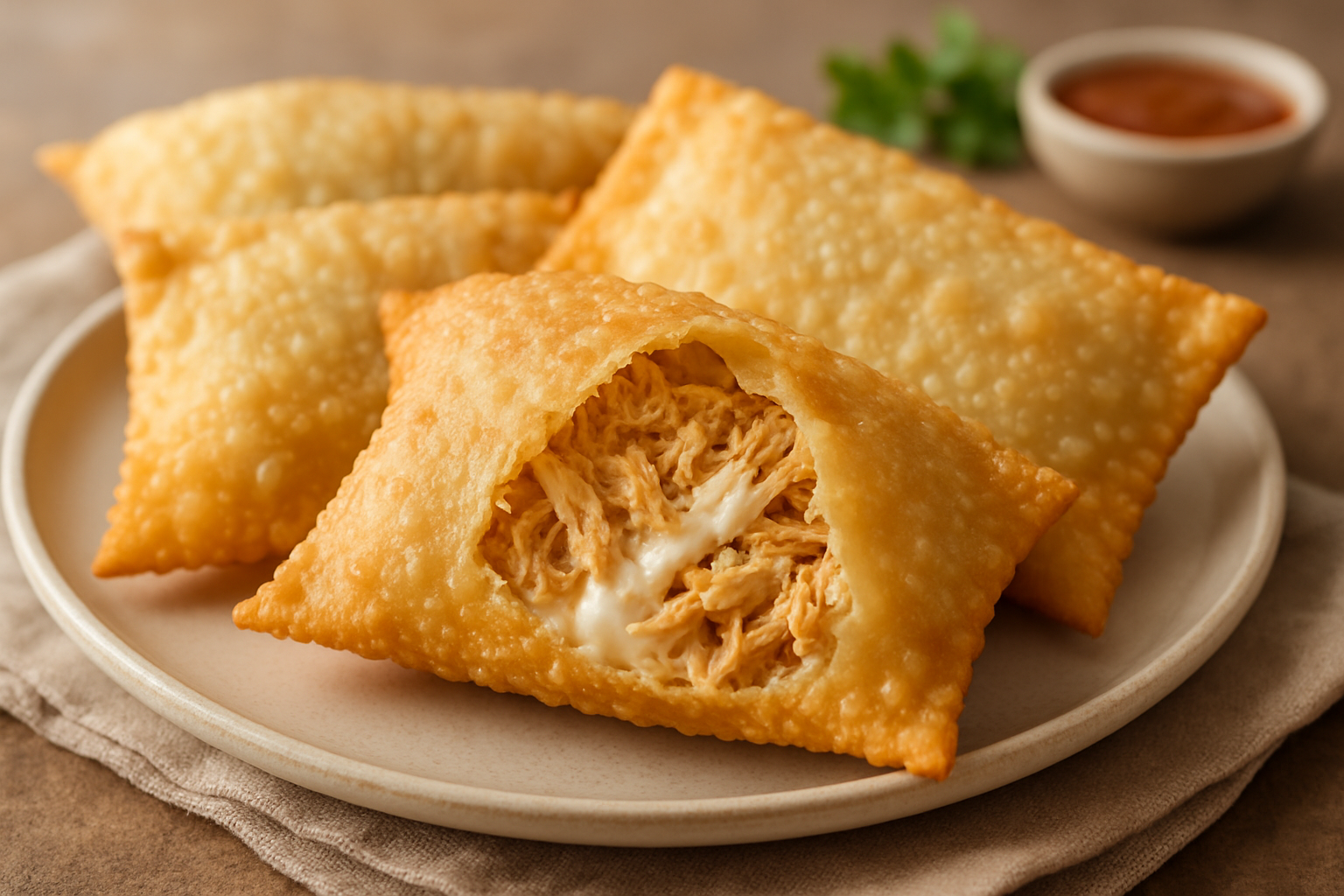 Pastel frito de frango com catupiry em 30 minutos 1 Delicioso Pastel Frito de Frango com Catupiry