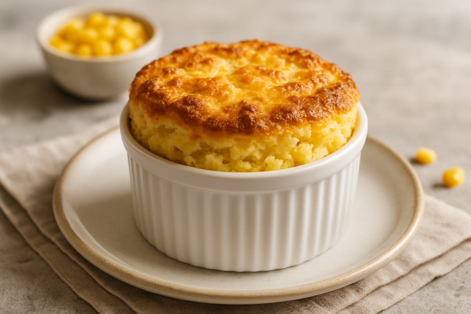 Delicioso Suflê de Milho Verde com Queijo