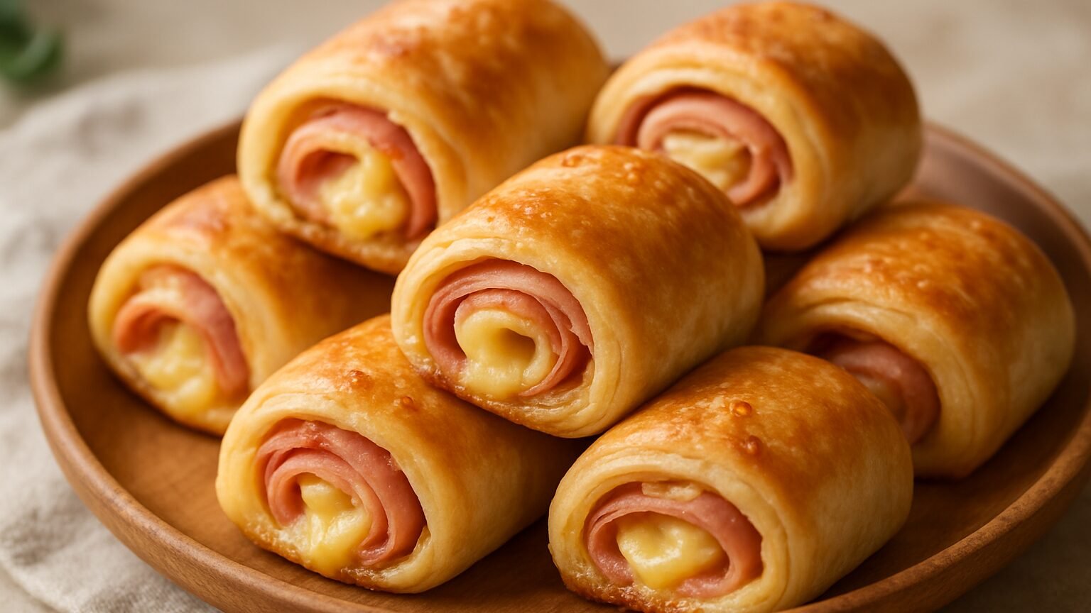 Enroladinhos de presunto e queijo prontos em 1 hora 2 Deliciosos Enroladinhos de Presunto e Queijo