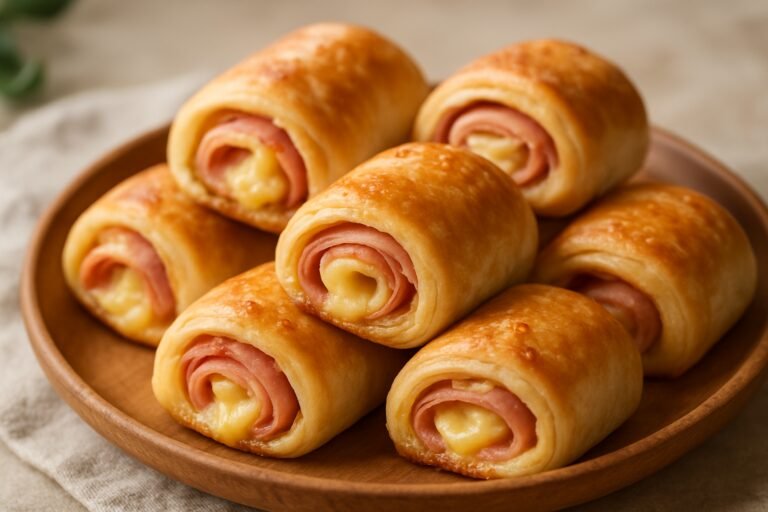 Enroladinhos de presunto e queijo prontos em 1 hora 1 Deliciosos Enroladinhos de Presunto e Queijo