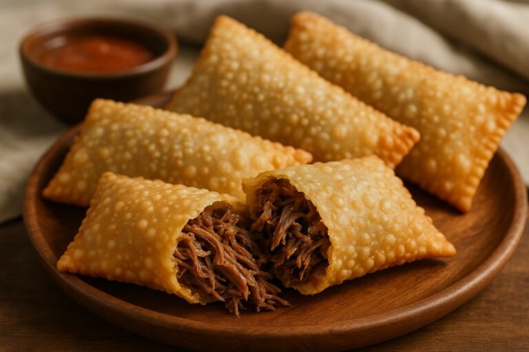 Descubra como fazer pastel frito de costela desfiada