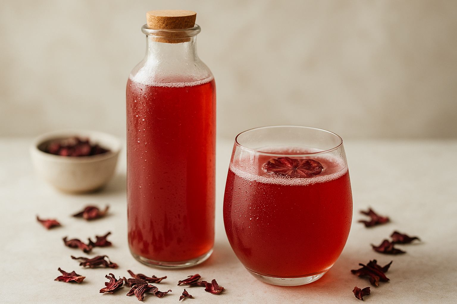 Kombucha de Hibisco: Refrescância e Saúde em Cada Gole!