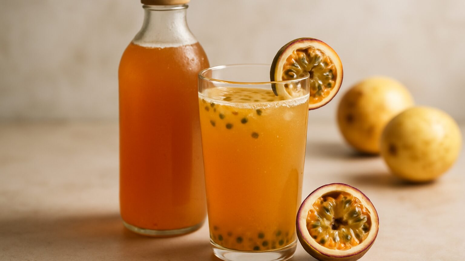 Kombucha de Maracujá: Refrescância e Sabor em Cada Gole! 2 Kombucha de Maracujá: Refrescância e Sabor em Cada Gole!