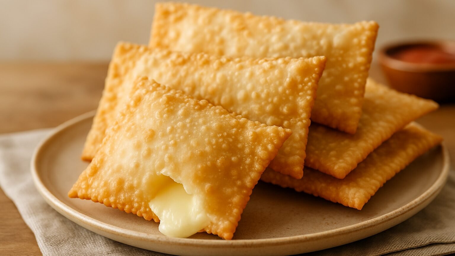 Pastel frito de queijo pronto em 20 minutos e super fácil 2 O Delicioso Pastel Frito de Queijo que Vai Encantar Seu Paladar!